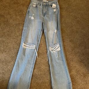 ALTERD STATE JEANS size 26!! light blue and ripped at the knees
